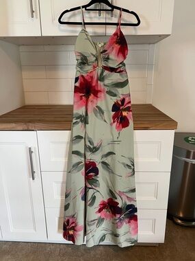 Abercrombie & Fitch Bra-free hardware cutout maxi dress